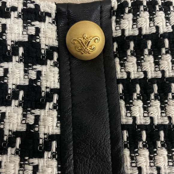 Imperial Midi Shift Dress Houndstooth Size XS Tweed Black White Lined Retro - Picture 5 of 12